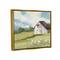 Stupell Industries American Flag on Barn Floater Framed Art